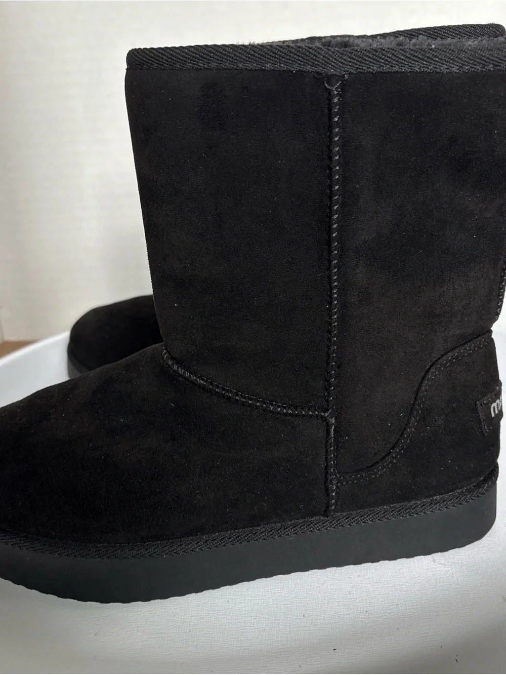 Women's Black Suede Winter Pull-On Boots - Classic Comfort